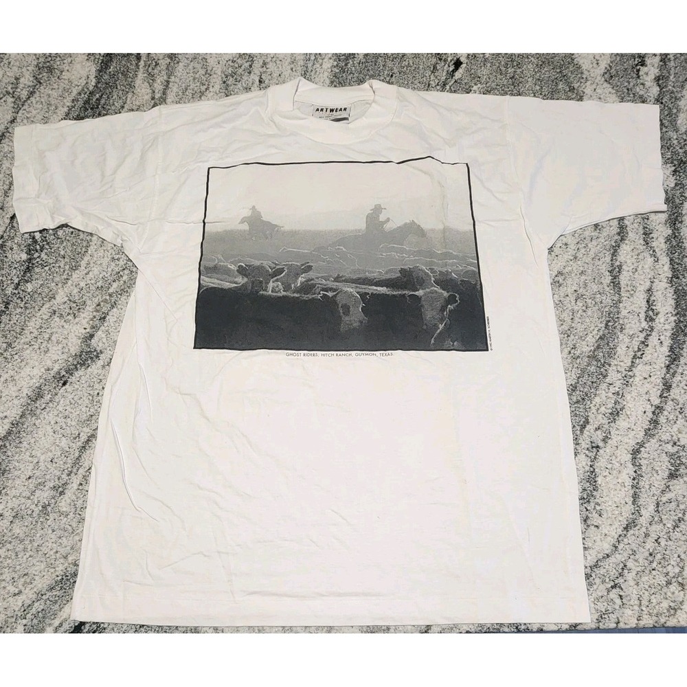 VINTAGE 1992 MARTIN H. SCHREIBER ARTWEAR SHIRT MENS LARGE GHOST RIDERS RARE 90S